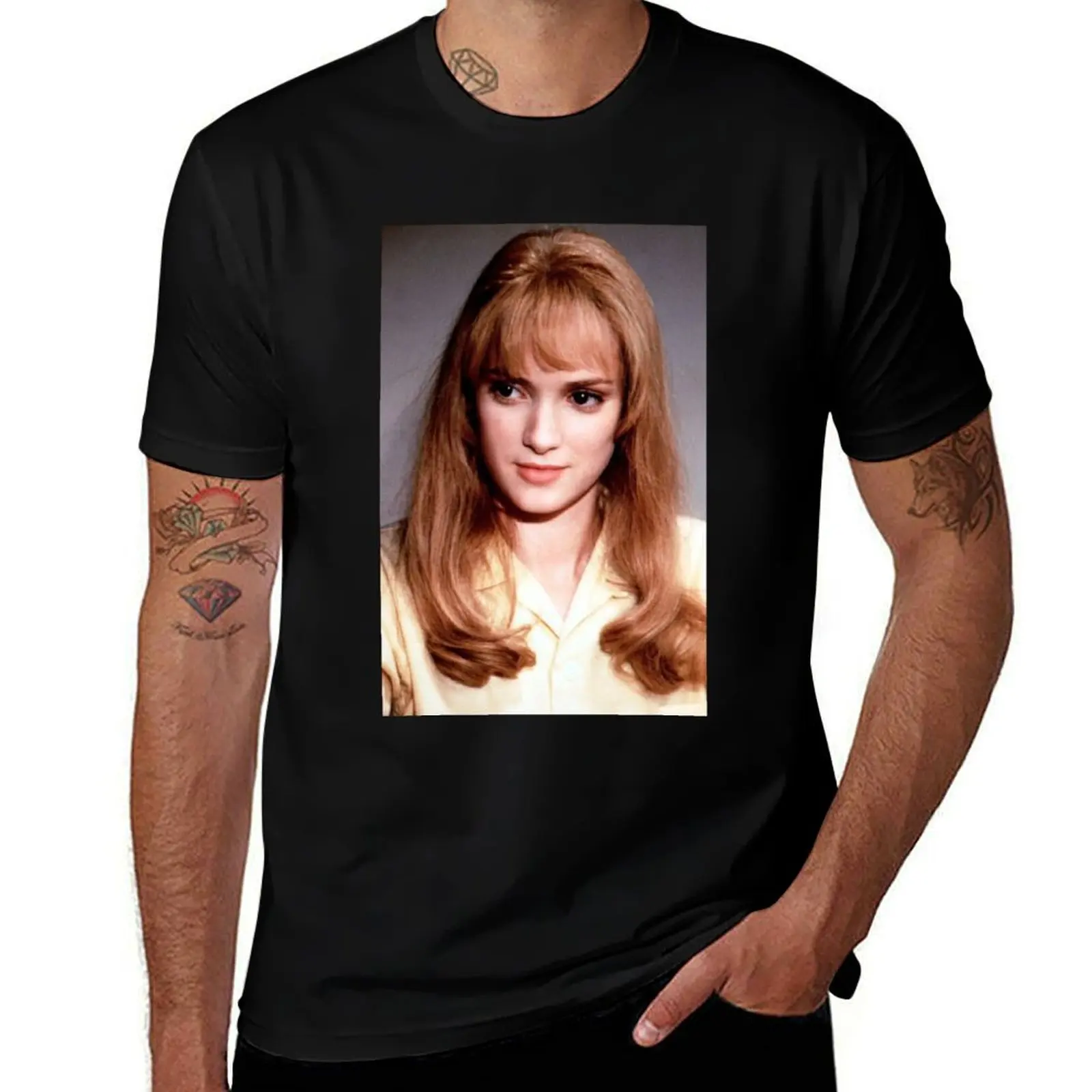 Winona Ryder (Kim) - Edward Scissorhands T-Shirt Work Short Sleeve Cotton Top