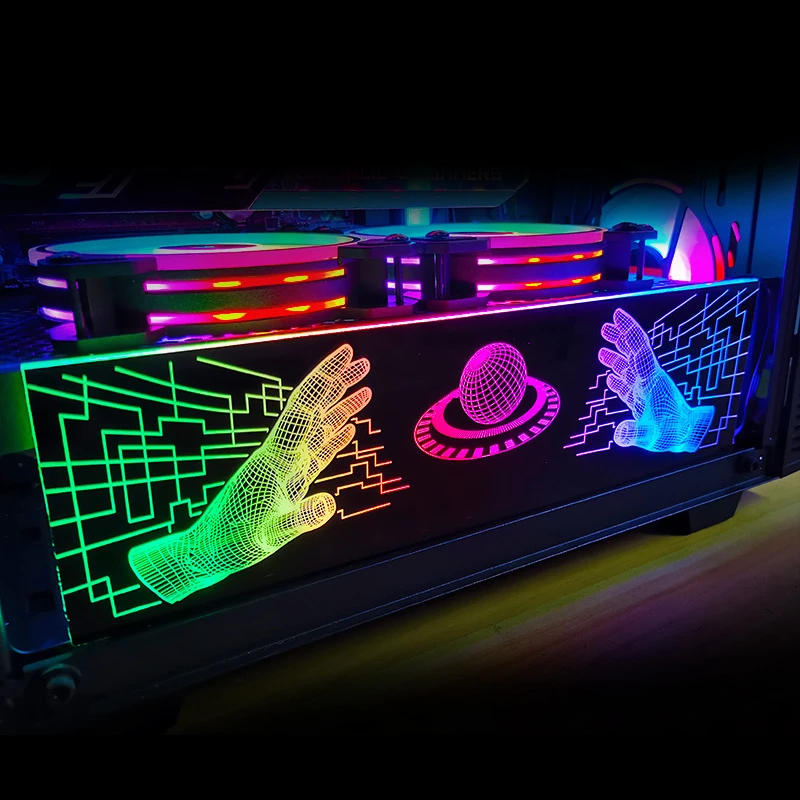 PC Case Panel RGB LED Light Board Backplate Chassis Decoration Modding For PC Decoration ND998