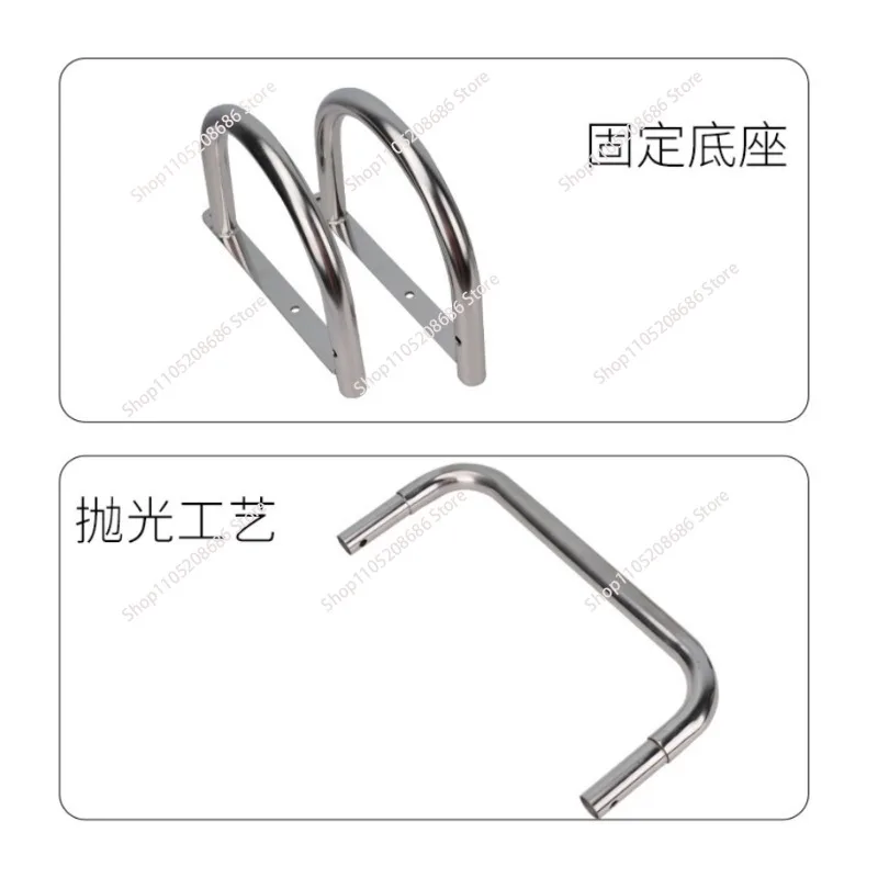 1pcs fit forBoat ladder, stainless steel boat retractable ladder, deck launching, swimming boarding, pontoon stern