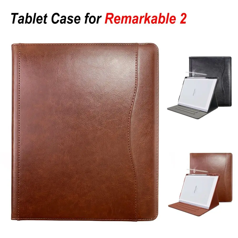 Wear-resistant 10.3 Inch Tablet Case Adjustable Angle Stand Pen Slot Folio Funda Anti-fall 360° Rotatable for Remarkable 2