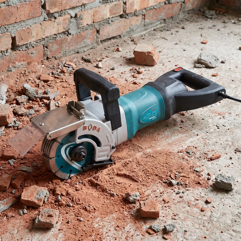 BODA CW-45 4000W Brushless Electric Wall Chaser Industrial Concrete Groove Cutting Machine Dust Free Slotting Tool for Masonry