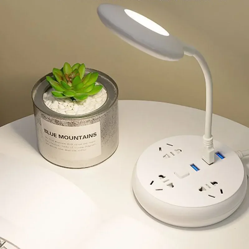 USB Direct Plug Portable Lamp Dormitory Bedside Lamp Eye Protection Student Study Reading Available Night Light
