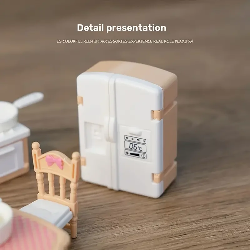 Set di mobili per mini casa delle bambole - scala 1:12 per l'arredamento della camera da letto, del soggiorno e del bagno |   Il regalo ideale per le miniature di case delle bambole