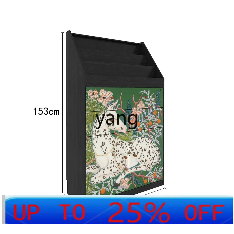 

LTT solid wood bookcase locker integrated floor rack light room against the wall living room sofa side cabinet