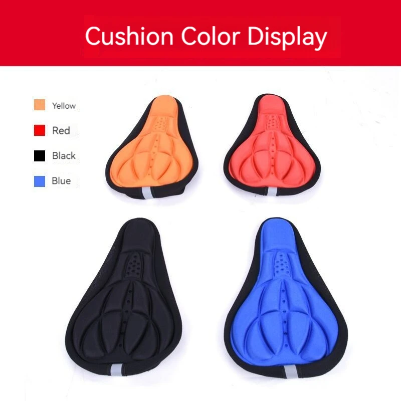 Mountain Bike Riding Thickened Silicone Seat Cover Bicycle Cushion Cover Silicone Seat Cover Soft Outdoor Accessories Saddles