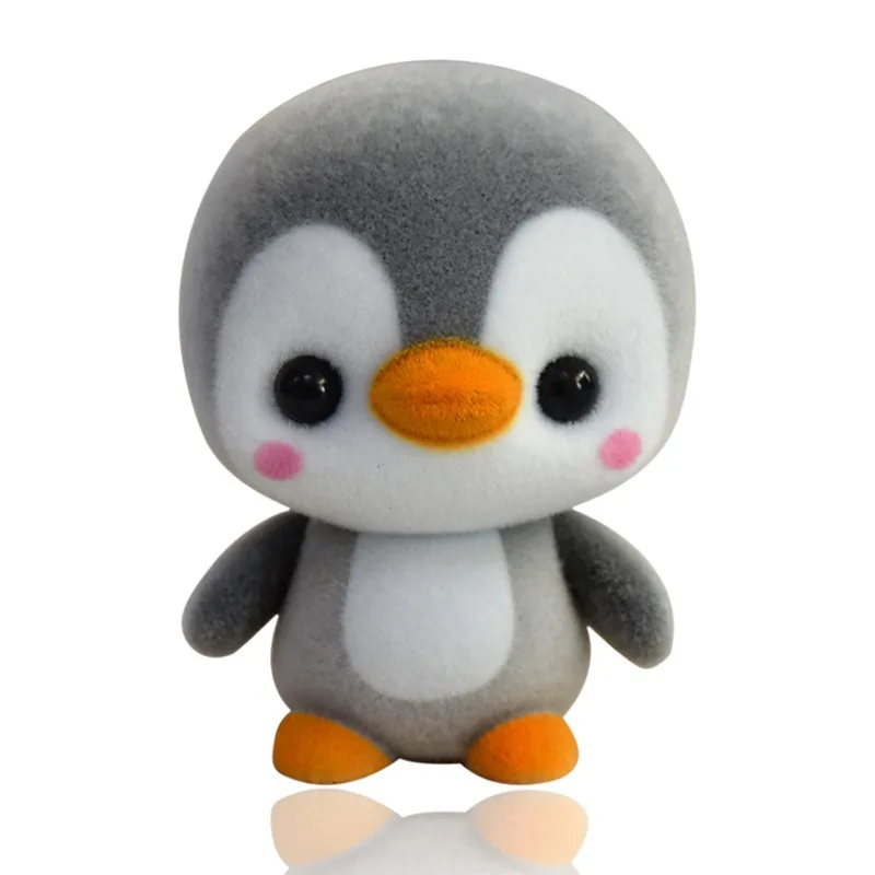 New Plastic Flocking Doll Cute Dog Duck Panda Sheep Penguin Children Plush Toy Novelty Gag Birthday Gift Toys for Kids Hobbies