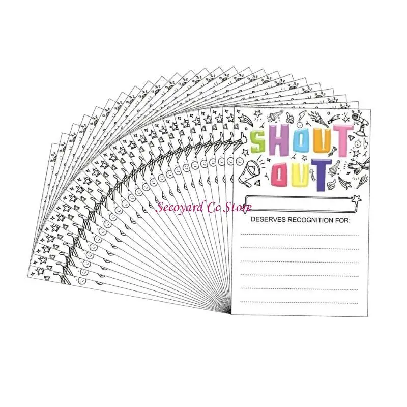 N3UC 25 Cuenta Fun Tarjetas grito reconocimiento Tarjetas recompensa 4x6 pulgadas Tarjetas recompensa para