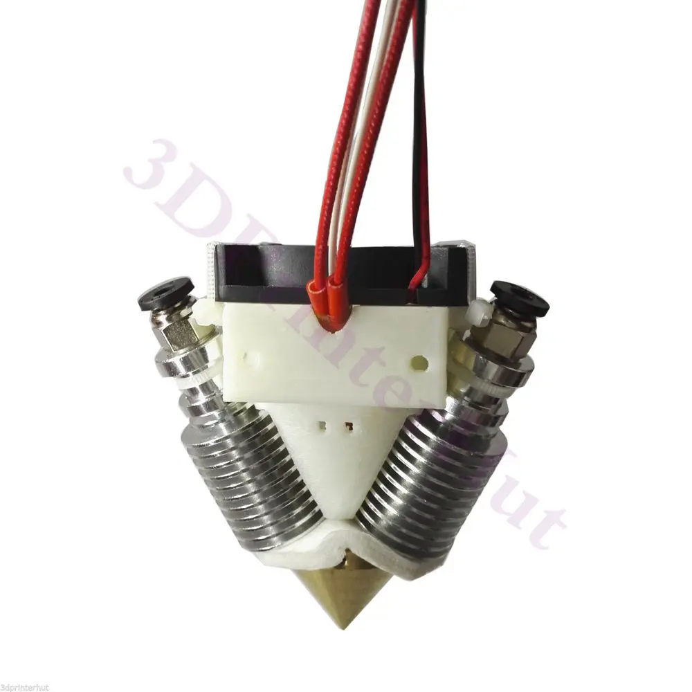 Drukarka 3D Diamond Hotend wielokolorowa gorąca końcówka 3 w 1 wyjście wytłaczarka HotEnd pełny zestaw/zestaw do żarnika 0,4 mm 1,75 mm