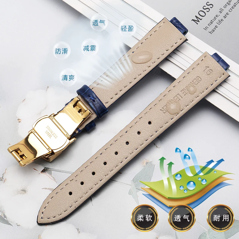 Cowhide Watch Strap With Alternative Vuitton Tambour Series Male Interface Leather Watchband With 18/21mm