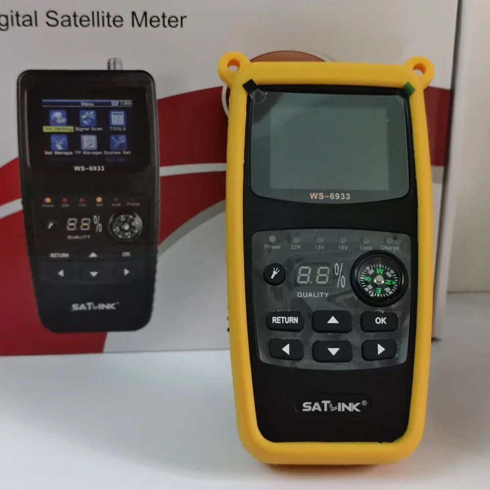 SATLINK WS-6933 DVB-S/S2 Digital Satellite Finder Handheld Satellite Signal Meter With Compass