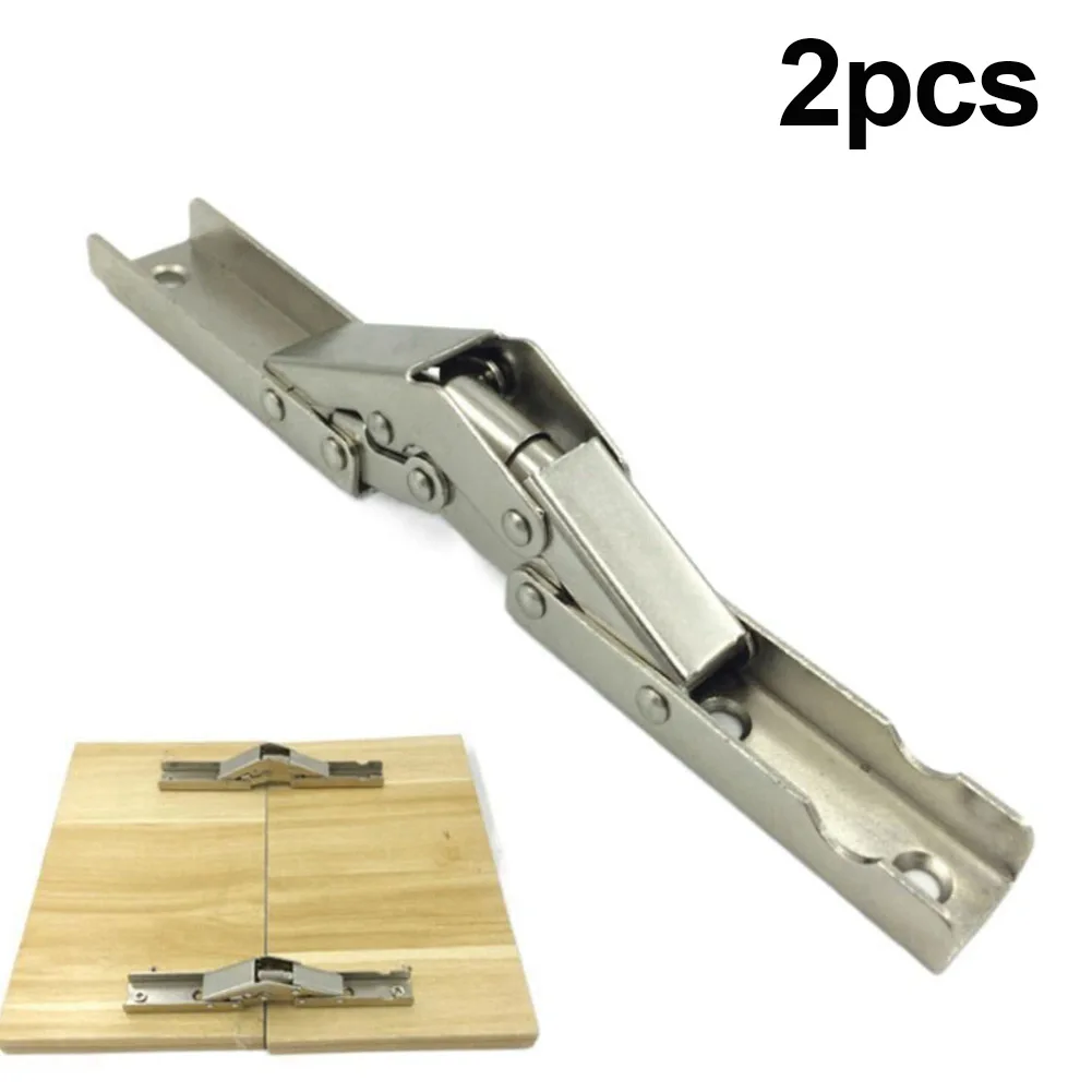 2Pcs/Set 90 Degree Self-Locking Folding Hinges Brackets Spring Folding Hinge Able Legs Brackets Countertop Support Hardware