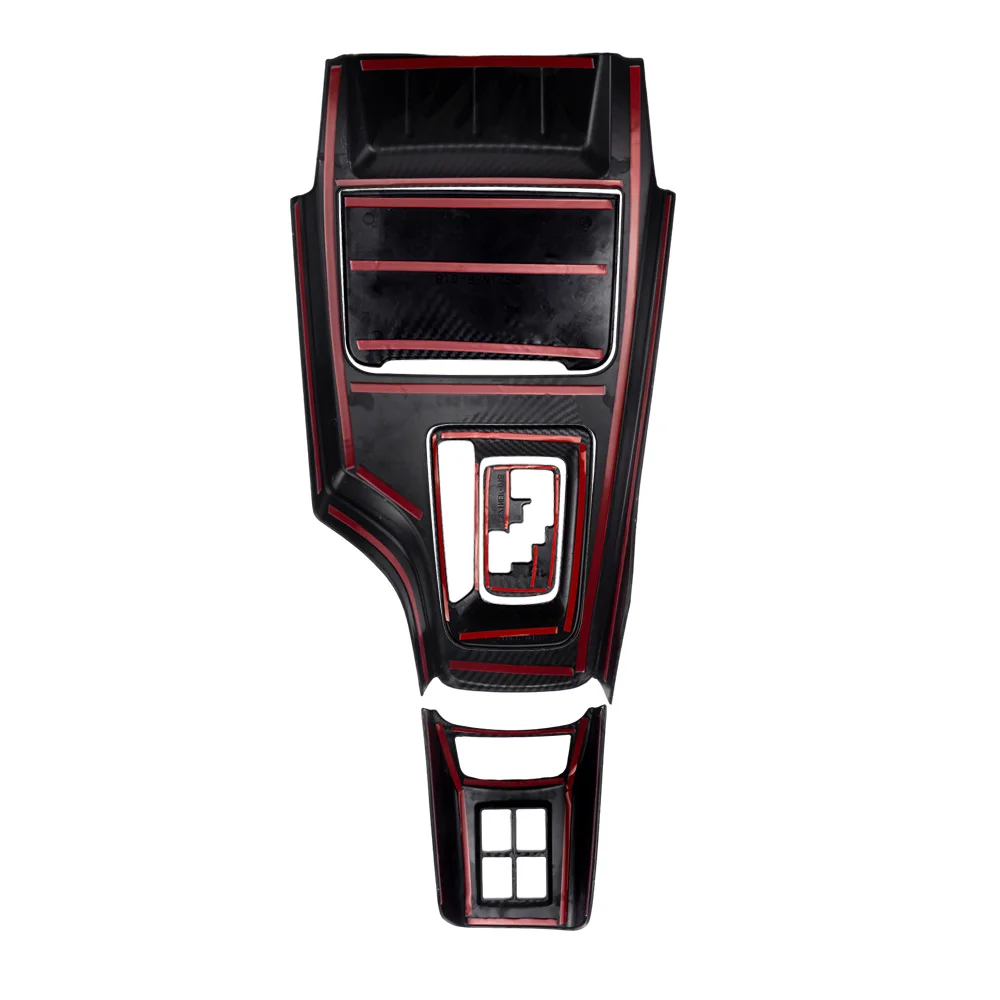 for Toyota Fortuner 2016-2022 Gear Shift Panel Frame Cover ABS Carbon Fiber Color Center Console