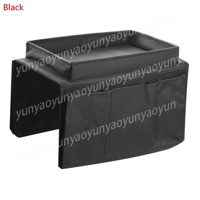 Sofa Armrest Storage Bag with Four-grid Storage Bag and Cup Holder Tray, Suitable for Storage of TV Remote Control