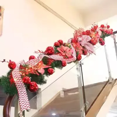 Christmas decorations 2.7m rattan hanging decorations escalator hanging decorations rattan circle hotel shopping mall display wi