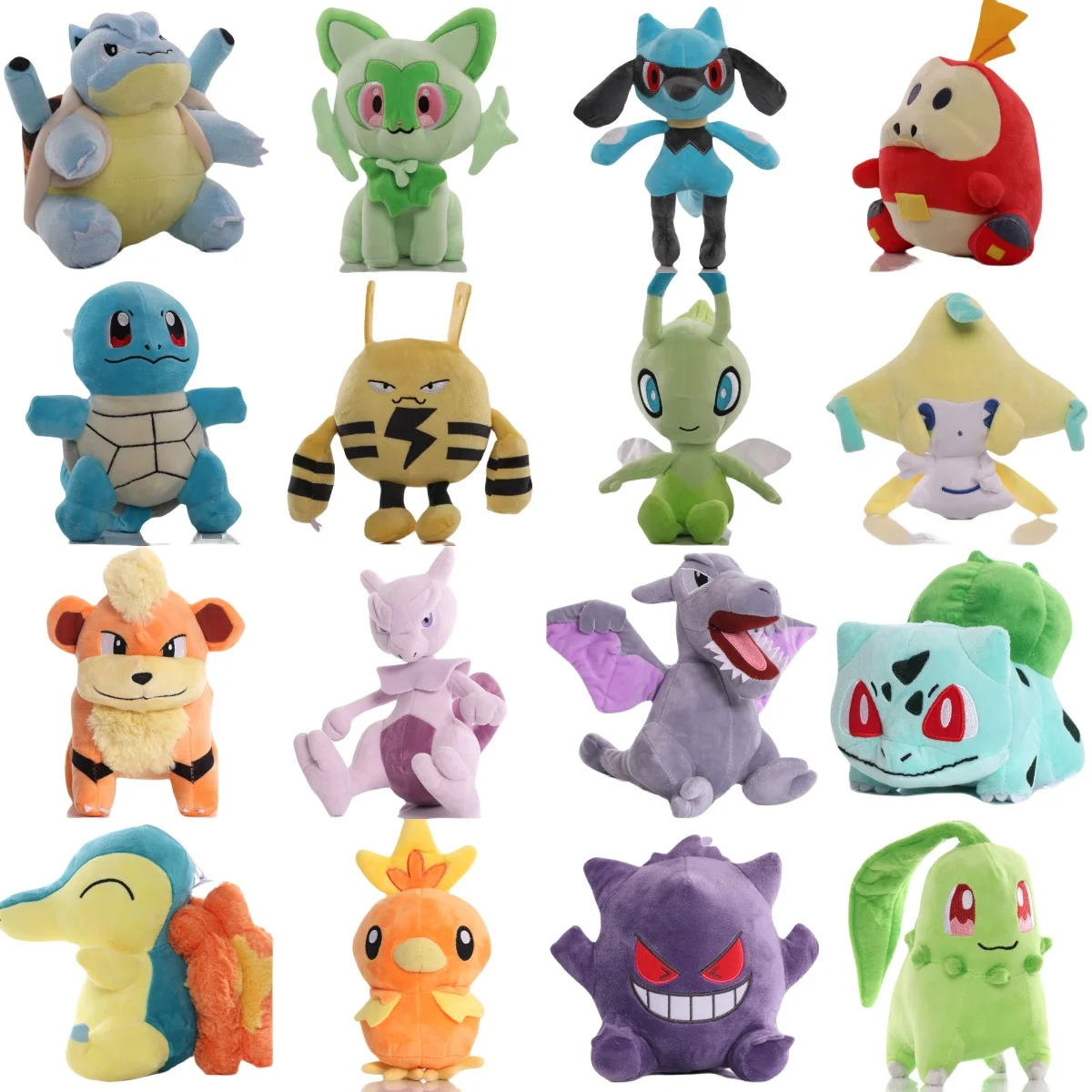 41 Types Pokemon Elekid Plush Pikachu Bulbasaur Squirtle Sprigatito Growlithe Quaxly Celebi Blastoise Plushies Toy Hobbies Gift