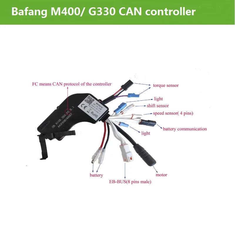 Original BAFANG M400 Motor Controller CAN Protocol Controller 36V 15A 250W