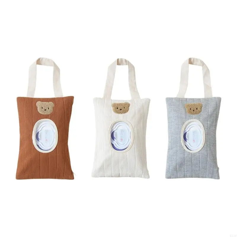 

W3JF Baby Wipe Holder Portable Refillable Containers Watertight Wipe Storage Case Cotton Bag for Easy Travel & Diaper Use