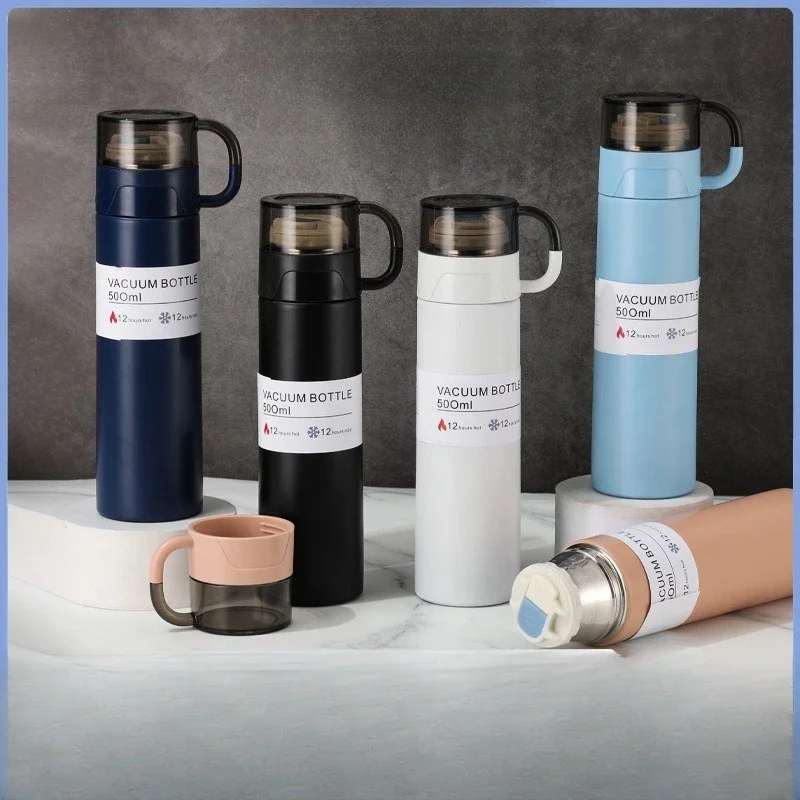 500ml High End Business Gift Set Insulated Bottle 304 Stainless Steel Thermos BottleTea Brewing Companion Hand Gift Water Cup