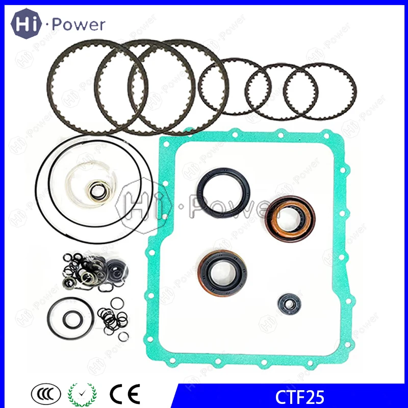 

Комплект для капитального ремонта автоматической коробки передач CTF25A: фрикционные диски, сцепление, уплотнения для Chevrolet CTF25