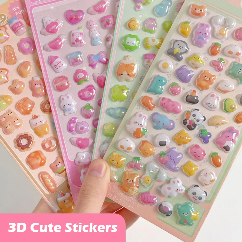 

3D-наклейки, 1 шт., мультяшные, из ПВХ, для скрапбукинга и декора канцелярских товаров — идеально для профессионалов DIY