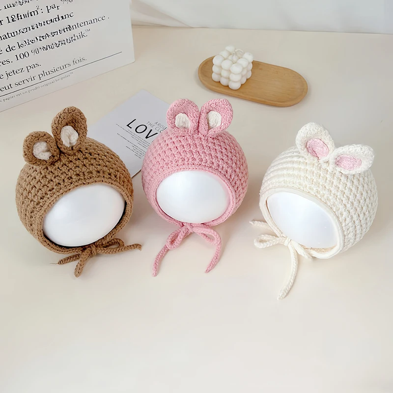 Baby Hats for Winter Toddler Earflap Hat Knit Warm Cap Infant Beanie for Baby Boys Girls Cute Rabbit Ear Hat Ear Protection Hats