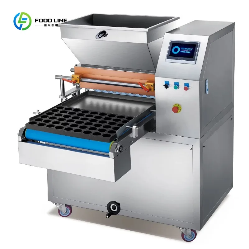 Máquina Depositadora de Pastel Totalmente Automática, Máquina Industrial para Hacer Pan y Pastel para Recetas con Múltiples Ingredientes, Incluyendo Huevo, Maíz, Nueces y Frutas