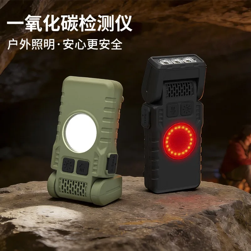 Gas detector Outdoor carbon monoxide Multifunctional cap lamp Flashlight Charging Portable magnetic attraction
