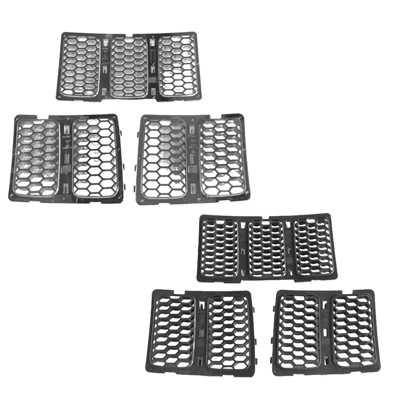 

Car Middle Mesh Grille Front Grille Inserts Trim Mesh Kit For Jeep Grand Cherokee 2014-2016 Silver 68143075AB Replacement Parts