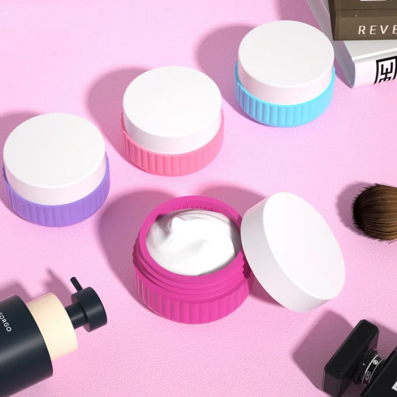 4 個 30/50 ミリリットルシリコーントラベルボトルアクセサリーポータブル BPA フリー漏れ防止絞り可能なサイズの容器旅行必需品セット