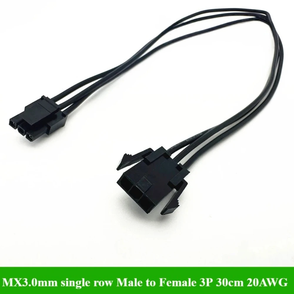 3Pcs MX3.0mm Single Row Double head Male to Female 2P/3P/4P/5P/6P Small 5557 Terminal Wire 30cm 20AWG Electronic Wire Connector