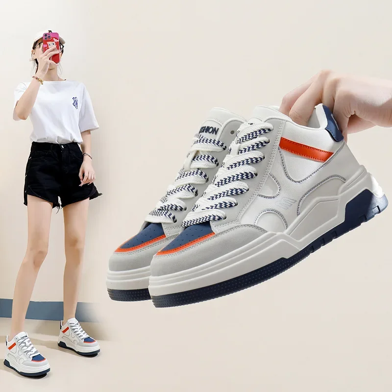 

New niche design women's shoes with thick soles, versatile casual and fashionable white sports summer wear