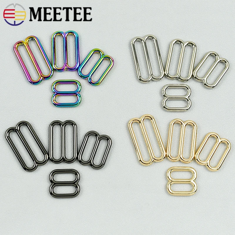 

5/10Pcs Metal Bag Buckles for Strap Belt Tri-Glide Sliders Clasp Webbing Webbing Adjuster O Ring Hooks DIY Hardware Accessories