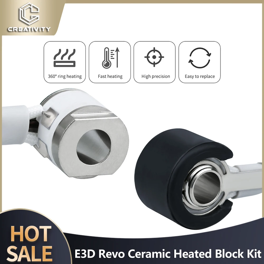 Revo Ceramic Heated Block 24V 40W 104NT-4 Termistore Hotend Kit Parte stampante 3D a riscaldamento rapido