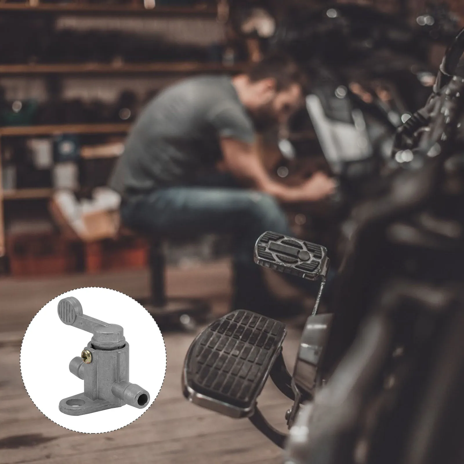 

5Pcs Motorbike Valve Durable Aluminum Alloy Fuel Tank Switch Easy Install Wear Resistant Classic Design