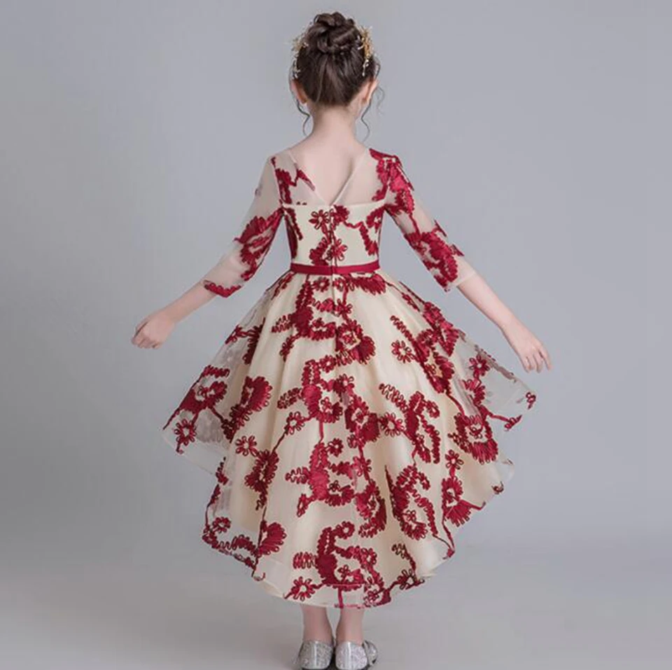 Vestidos adorables de flores para niña, vestidos de noche para niños, para fiesta de boda, vestidos de primera comunión, apliques de princesa, Vestido de comunión