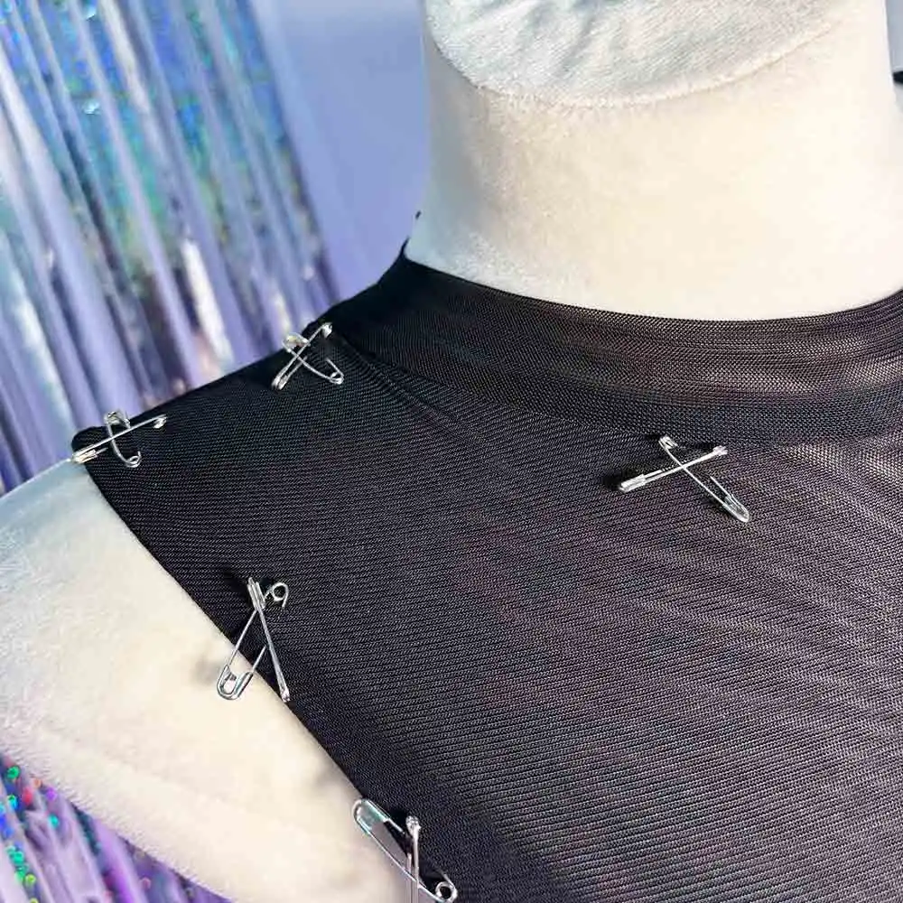 في سن المراهقة Harajuku ملابس للنادي ايمو خلل الأساسية الصليب E-الفتيات دبوس موضة إحياء الشرير الصخرة Y2K القمم القوطية تانك يدوية الجرونج القوطي