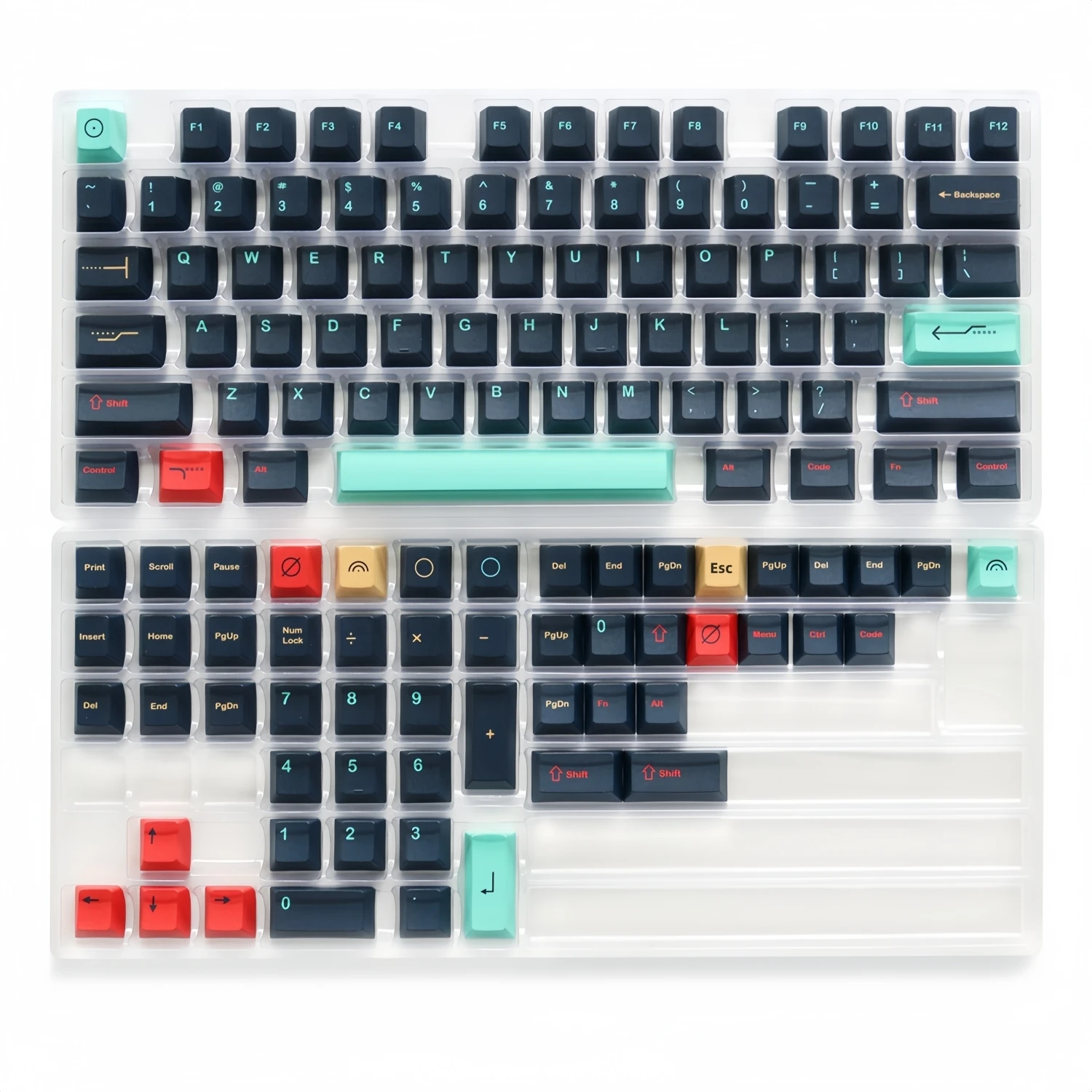 Simple symbol design Metropolis Keycaps 129 Keys Cherry Profile Dye-Sub Key Caps for 61/87/104/108 Mx Switch Mechanical Keyboard view 6
