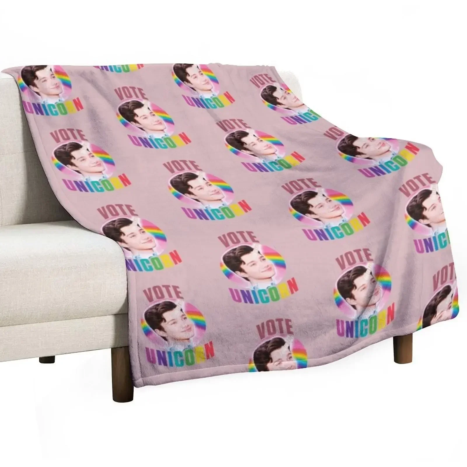 vote unicorn glee Throw Blanket Summer Vintage Moving For Decorative Sofa Blankets