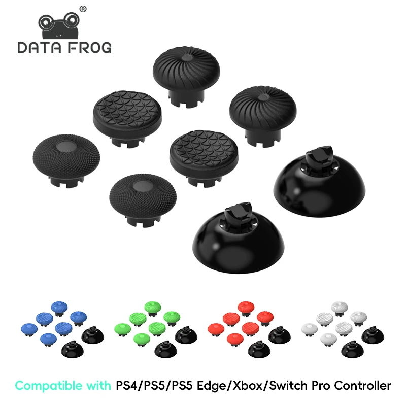 DATA FROG 8Pcs Thumbstick Cap For PS4 PS5 Edge Elite Controller Mushroom Hat Thumb Stick Caps For Xbox Series Joystick Accessori