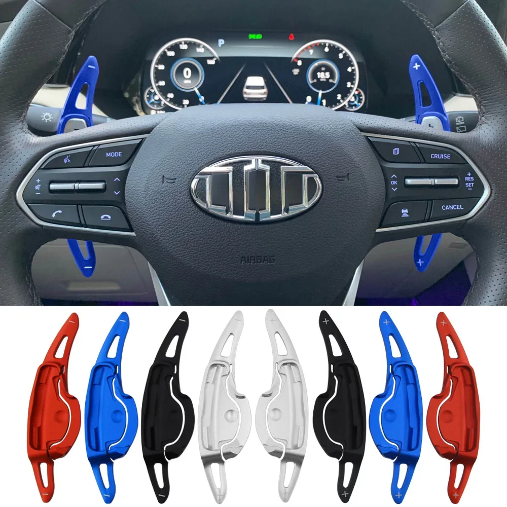 

For Hyundai Santafe Santa Fe TM 2018-2022 HEV Plug-in Hybrid Car Steering Wheel Paddle Shifter DSG Extension Styling
