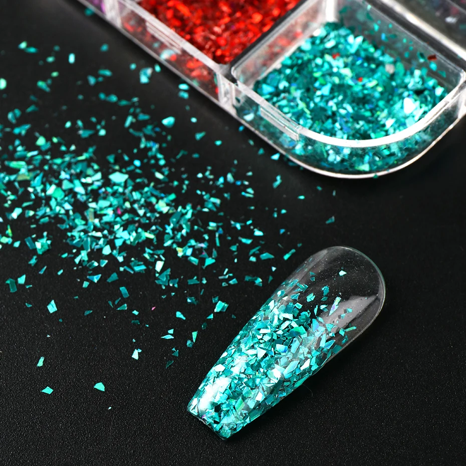 12 Gitter Unregelmäßige Flocke – Gold Foil Flakes Bewertung und Preis