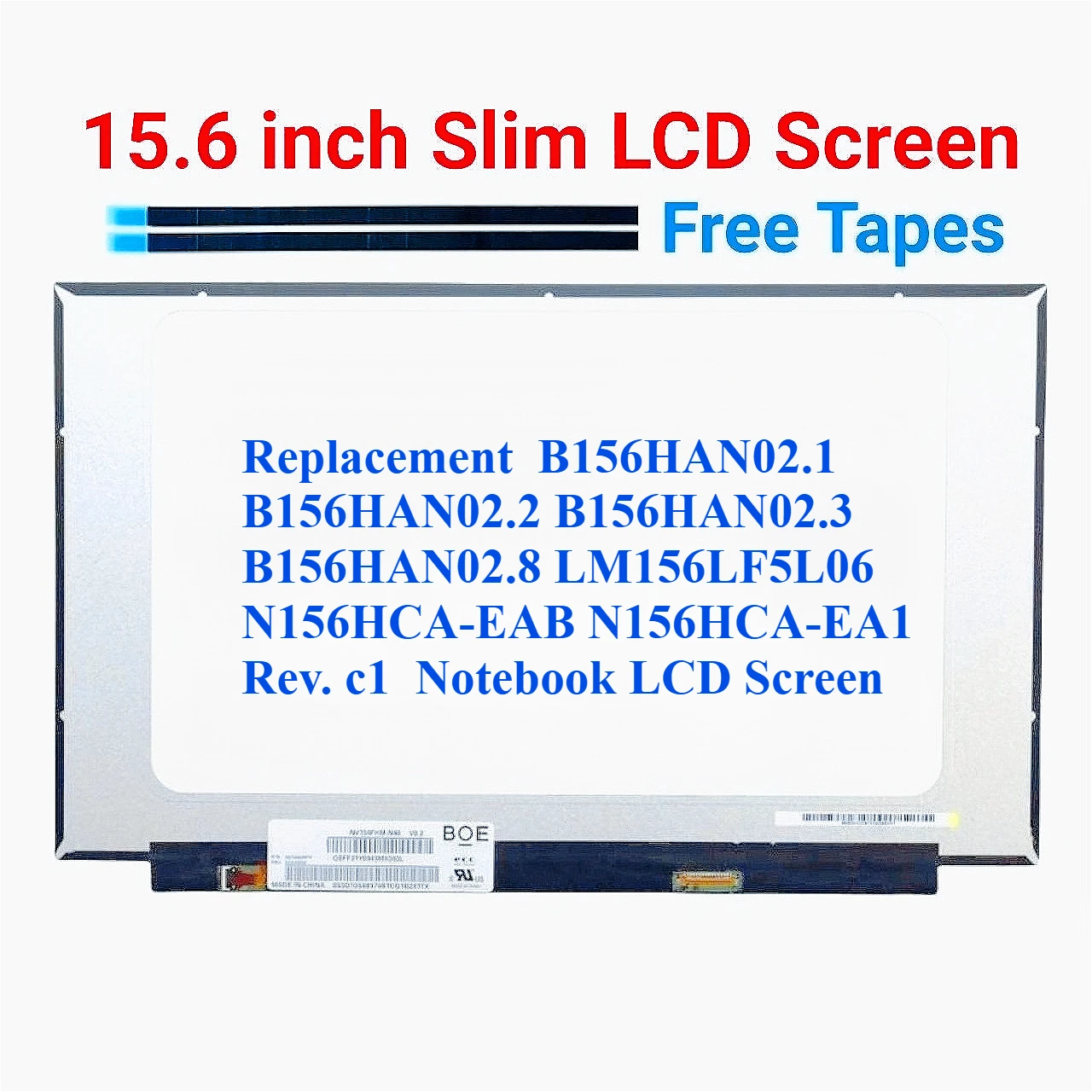 

Замена B156HAN02.1 B156HAN02.2 B156HAN02.3 B156HAN02.8 LM156LF5L06 N156HCA-EAB N156HCA-EA1 Rev. ЖК-экран ноутбука c1