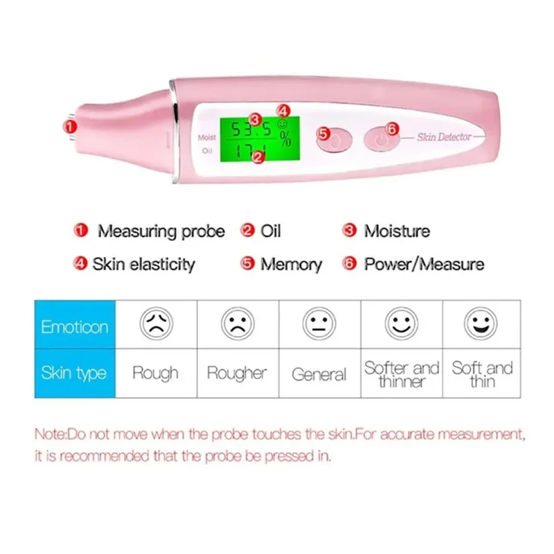 【SURPRISE】LCD Precise Detector Digital Skin Oil Moisture Tester For Face Care Lady Beauty Tool - view 3