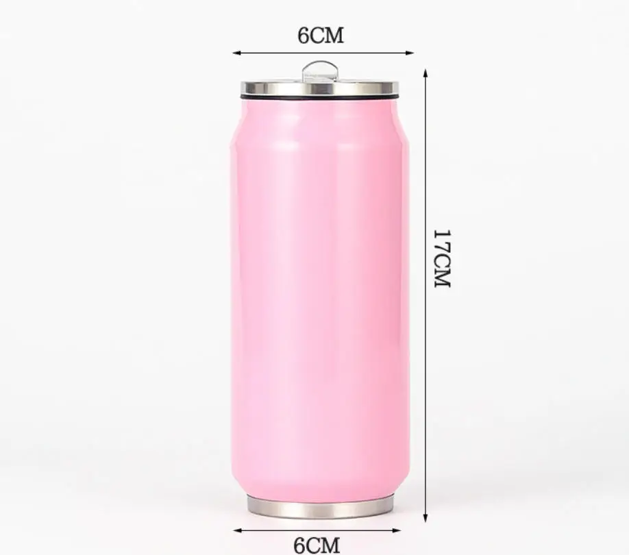 Customized 450ML Cola Can Print Your Name Photo LOGO Insulated Thermos Stainless Steel Vacuum Bottle Keep Water Cold Cute  Gift