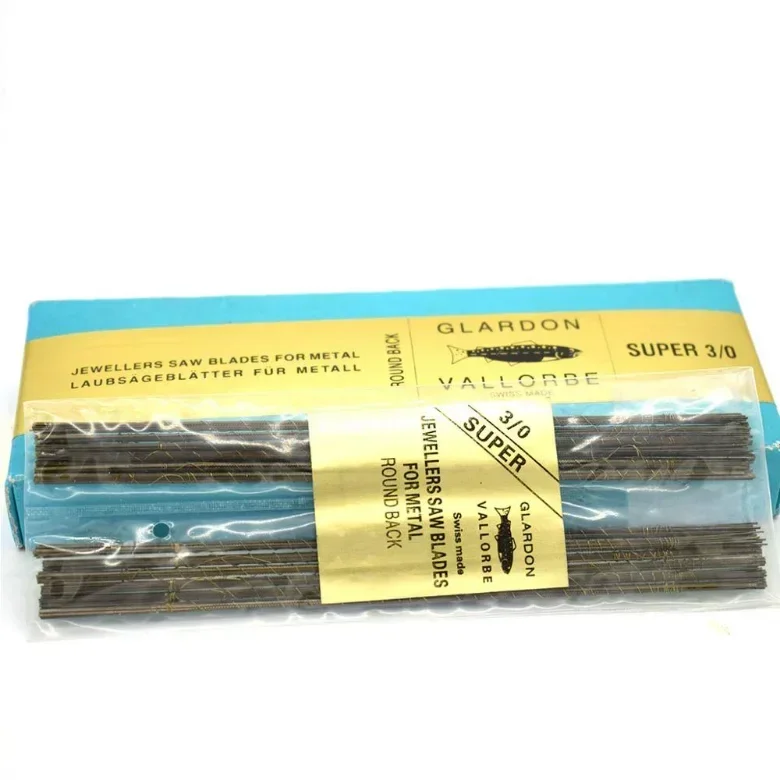 144 lame per sega Glardon Vallorbe, lame per sega per gioielli, per gioiellieri, orafi, argenteria