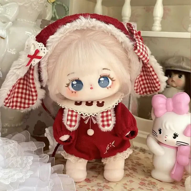 

Милая плюшевая кукла 20 см, кавайная хлопковая мультяшная кукла, костюм на талию, можно менять одежду, украшение плюс игрушка для подарка на день рождения