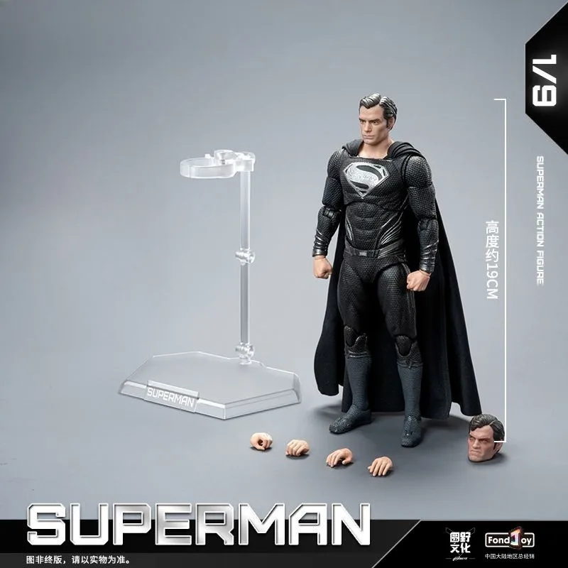 FondJoy Black Superman 2.0 Version Zack Snyder's Justice League Articulated Action Figure Desktop Ornament Model Collection Toys - view 6