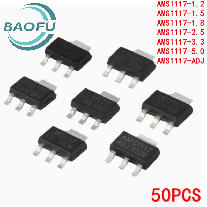 50Pcs AMS1117-3.3 1… - image