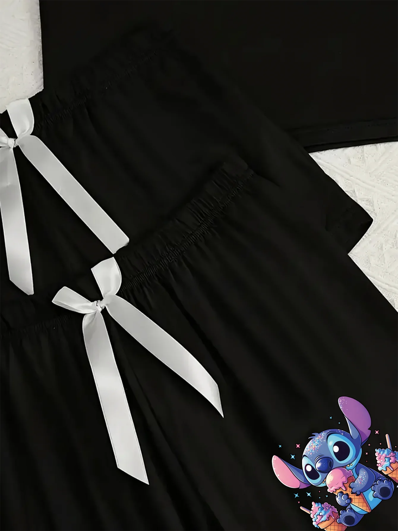 Disney 3 set di pigiami da donna stampati Stitch, compresi top a maniche corte, pantaloncini e pantaloni lunghi.