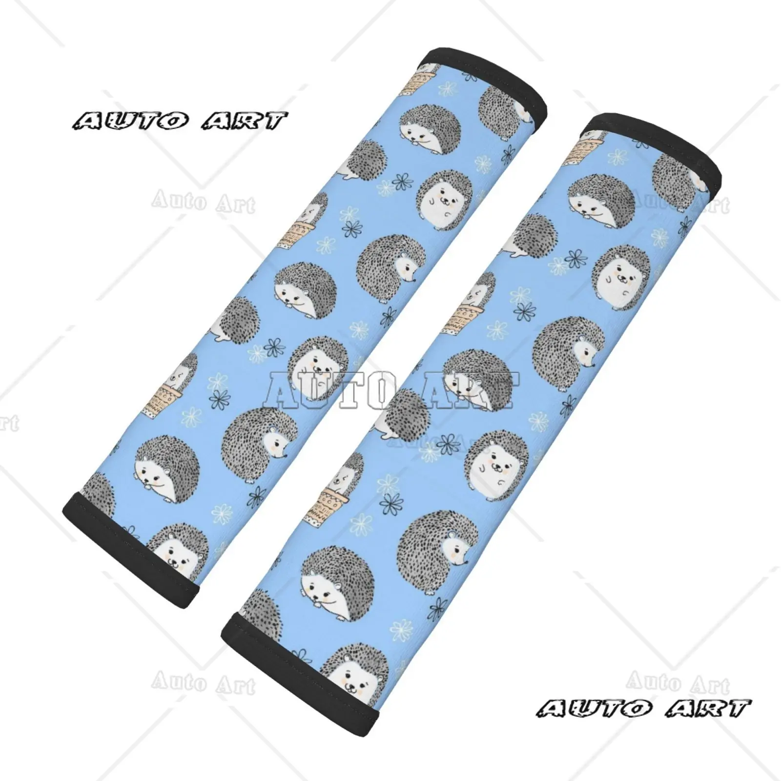 

Cute Hedgehog Cartoon 2-piece Car Seat Belt Cushion Shoulder Protection Comfortable Shoulder Strap Luggage Strap